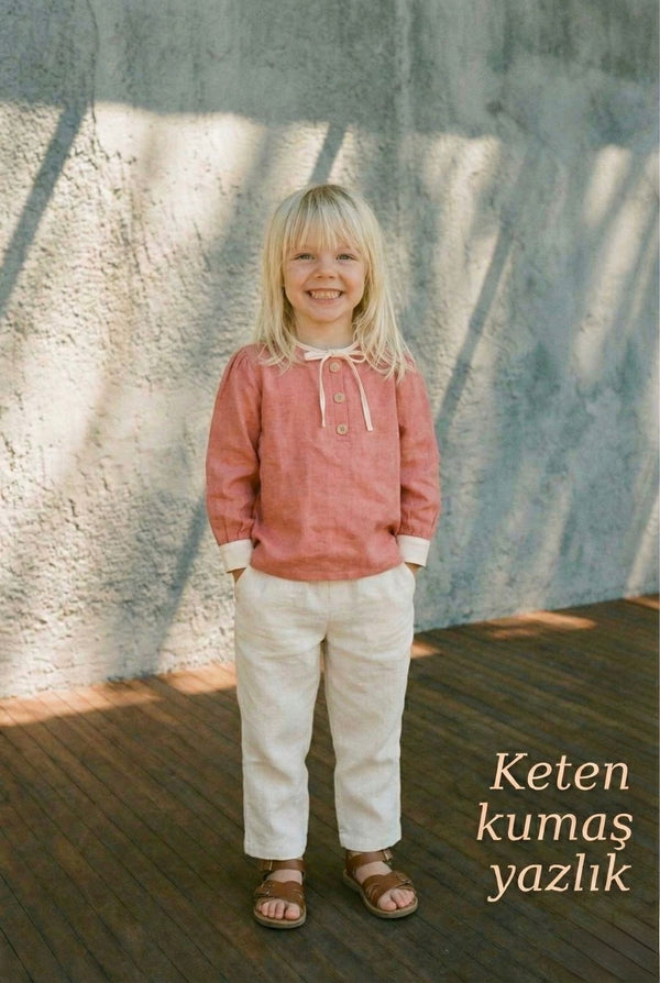 Set aus Leinenhemd und Hose für Kinder | RG1574