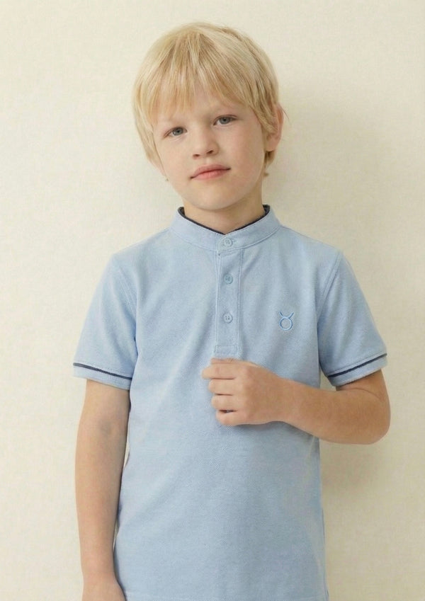Kinder-T-Shirt mit Knopfdetail und Richterkragen | RG1586