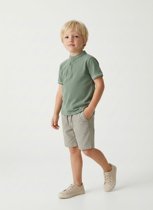 Kinder-T-Shirt mit Knopfdetail und Richterkragen | RG1586
