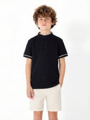 Erkek Çocuk Hakim Yaka Pike Tişört %100 Pamuk 3–9 Yaş | RG1586