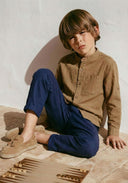 Çocuk Keten Pantolon %100 Pamuk Keten 3–9 Yaş | RG1606