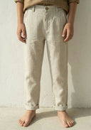 Çocuk Keten Pantolon %100 Pamuk Keten 3–9 Yaş | RG1606