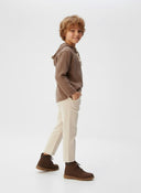 Erkek & Kız Çocuk Müslin Kapüşonlu Üst – Doğal Kumaş, 3-9 Yaş