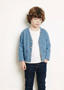 Çocuk Kot Ceket | Oversize Rahat Kesim | Kız & Erkek | 3-9 Yaş | RG1621