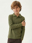Çocuk Uzun Kollu Polo Yaka Pike Tişört | 3–9 Yaş | RG Brand | RG1634