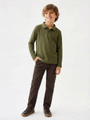 Çocuk Uzun Kollu Polo Yaka Pike Tişört | 3–9 Yaş | RG Brand | RG1634