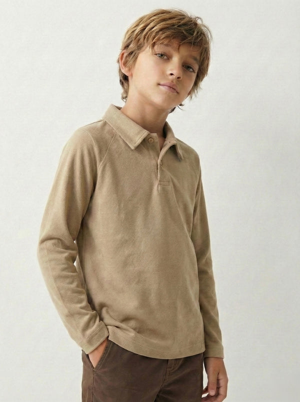 Çocuk Uzun Kollu Polo Yaka Pike Tişört | 3–9 Yaş | RG Brand | RG1634