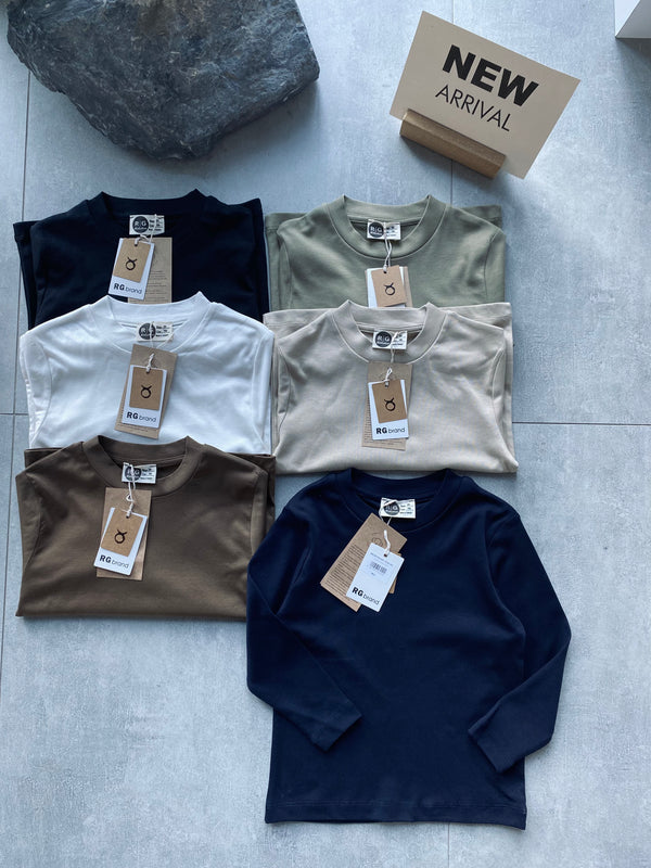 Genç Çocuk Basic Uzun Kollu Pamuk Tişört | Kız Ve Erkek | 9–15 Yaş | RG Brand | RG3701