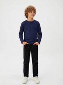 Çocuk Kot Pantolon Likralı Standart Kesim Siyah 3–9 Yaş | RG1726