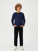 Çocuk Kot Pantolon Likralı Standart Kesim Siyah 3–9 Yaş | RG1726