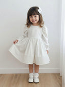 Kız Çocuk Özel Gün Uzun Kollu Fırfırlı Elbise | 3-9 Yaş | RG1704