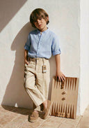 Children's Linen Loose Cut Trousers 3-9 Years