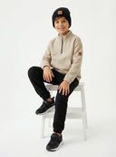 Girls and Boys 3-Piece Tracksuit Set 3 Yarn No Raising – Sweatshirt, Sweatpants and Beanie