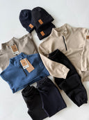 Комплект из 3 предметов: спортивный костюм для девочек и мальчиков, три нити, без прибавления роста – толстовка, спортивные штаны и шапочка