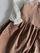 Kız Çocuk Kadife Salopet Elbise – Çift Cepli, Kışlık Günlük Tulum Elbise | RG1728