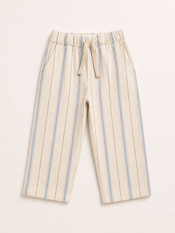 Çocuk Pantolon | 3–9 Yaş | Kız & Erkek | Çizgili | %100 Pamuk Pike | RG Brand | RG1752