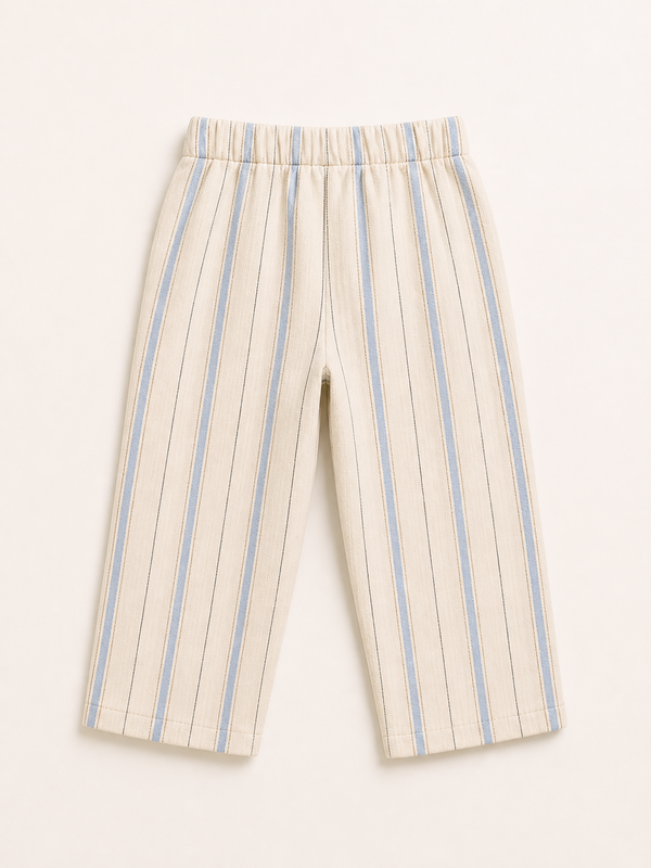 Çocuk Pantolon | 3–9 Yaş | Kız & Erkek | Çizgili | %100 Pamuk Pike | RG Brand | RG1752