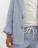 Çocuk Old Money Keten Ceket | Doğal Kumaş | 3-9 Yaş | Şık & Rahat