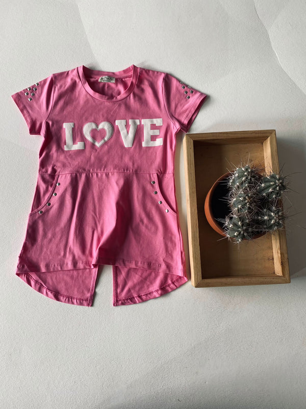 JUNGES MÄDCHEN LIEBE BEDRUCKTES T-Shirt | RG2013