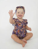 Kız Bebek %100 Pamuk Kumaş Fırfırlı Elbise ve Saç Bandı