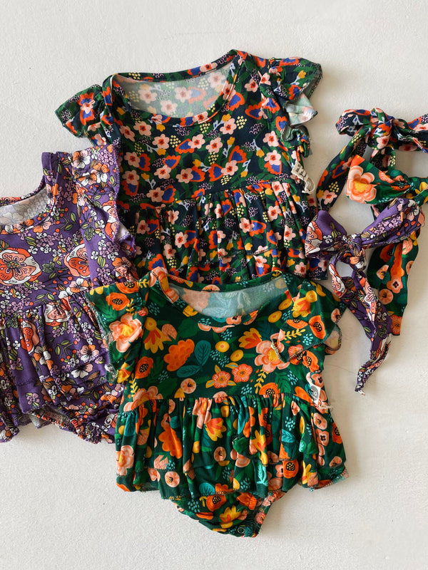 Baby-Bodykleid mit Rüschen & Haarband | 6 Monate–3 Jahre | RG Brand | RG279