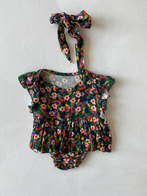 Baby-Bodykleid mit Rüschen & Haarband | 6 Monate–3 Jahre | RG Brand | RG279