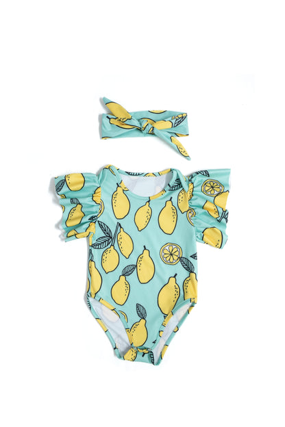 Baby Girl Swimsuit Quick-Drying Full Lycra 2 Piece Set