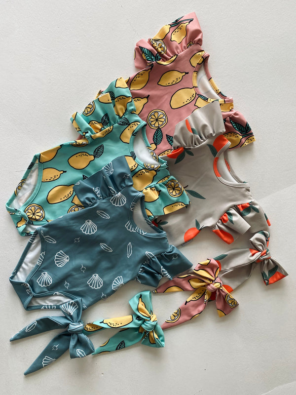 Kız Bebek Tam Likralı Çabuk Kuruyan Mayo Seti | RG Brand | 6 Ay–4 Yaş | RG281