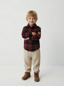 Bebek Jaglon Detaylı Oduncu Gömleği