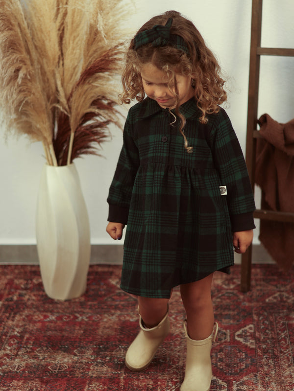 Baby Plaid Dress and Headband | 6 Months–3 Years | RG Brand | RG310