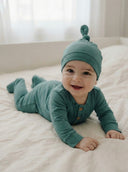 Bio-Baby-Strampler und Mütze