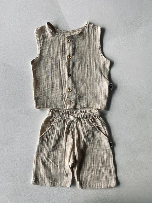 Baby-Set aus Musselin mit Unterhemd und Shorts | 6 Monate–4 Jahre | RG Brand | RG320