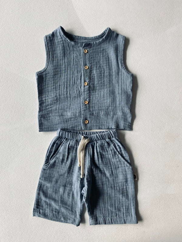 Baby-Set aus Musselin mit Unterhemd und Shorts | 6 Monate–4 Jahre | RG Brand | RG320