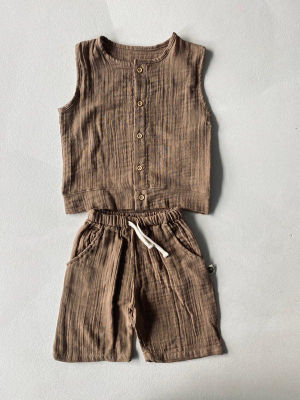 Baby-Set aus Musselin mit Unterhemd und Shorts | 6 Monate–4 Jahre | RG Brand | RG320