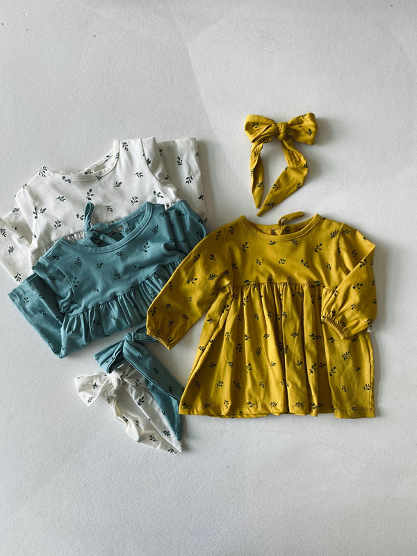 Baby Printed Dress & Hair Clip Set | RG321