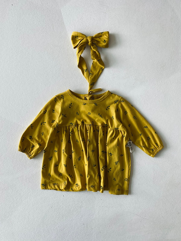 Baby Printed Dress & Hair Clip Set | RG321