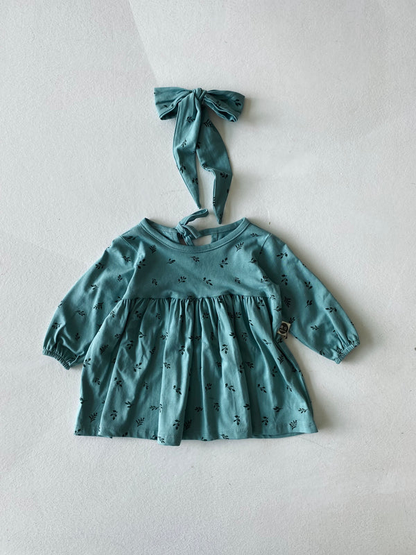 Baby Printed Dress & Hair Clip Set | RG321