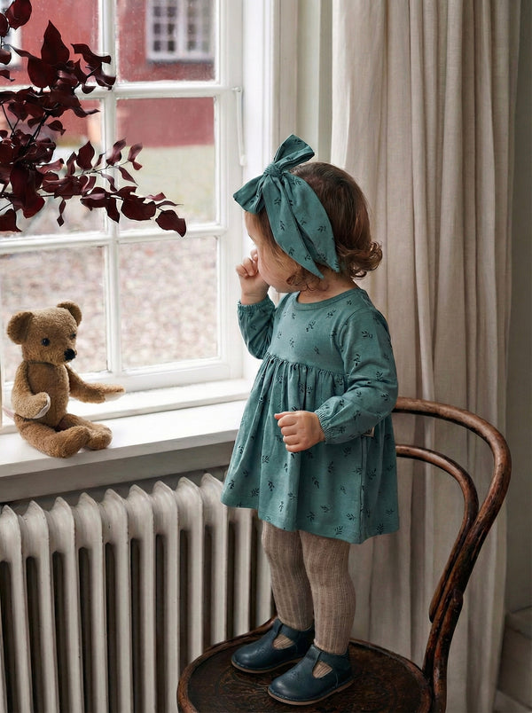 Baby Printed Dress & Hair Clip Set | RG321