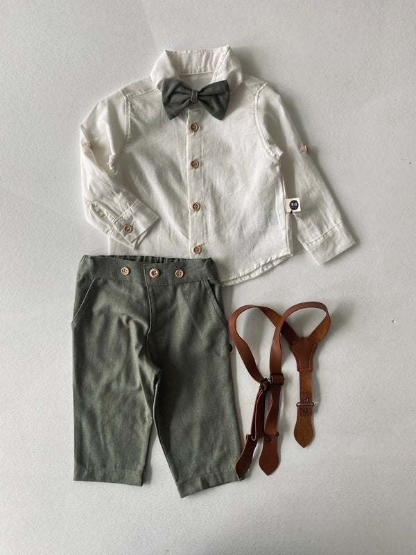 Baby Boy Overalls Set of 4 | 6 Months–3/4 Years | RG Brand | RG326