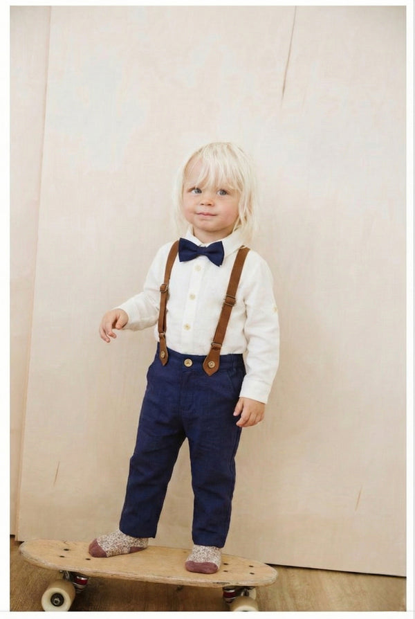 Baby-Badeanzug-Set aus Leinen, 4-teilig