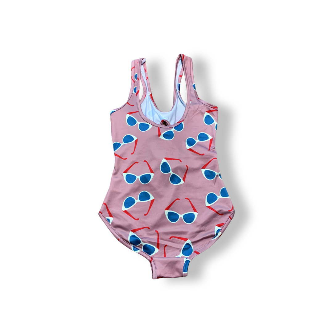Young Girl Patterned Swimsuit