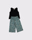 Young Girl Undershirt &amp; Patterned Trousers Set