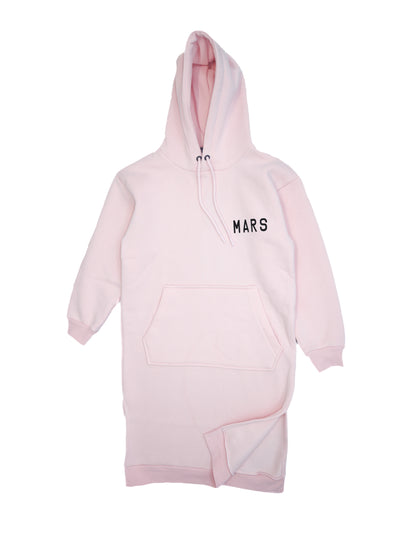Young Girls Hooded Sweat Dress with Mars Print Detail