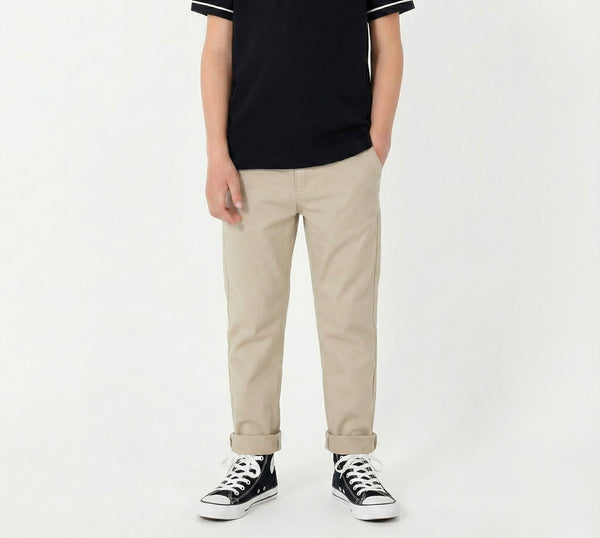 Young Boys' Chino Trousers | Ages 9-15 | Relaxed Fit, Durable Children's Trousers | RG3352