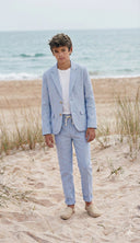 Mavi erkek çocuk takım elbise