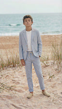 Mavi erkek çocuk takım elbise