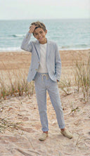 Mavi erkek çocuk takım elbise