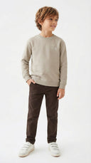 Genç Çocuk Bisiklet Yaka Triko Old Money Kız & Erkek Kazak 9–15 Yaş | Siyah | RG3364