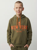 Genç Çocuk Spor Eşofman Takımı %95 Pamuk %5 Likra 9–15 Yaş | Haki & Lacivert | RG3367