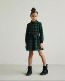 Kız Çocuk Ekose Kare Elbise